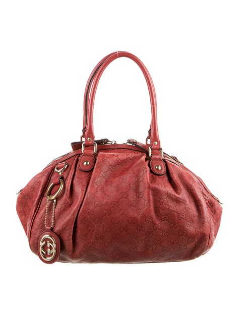 Gucci Signature Medium Sukey Boston Bag 